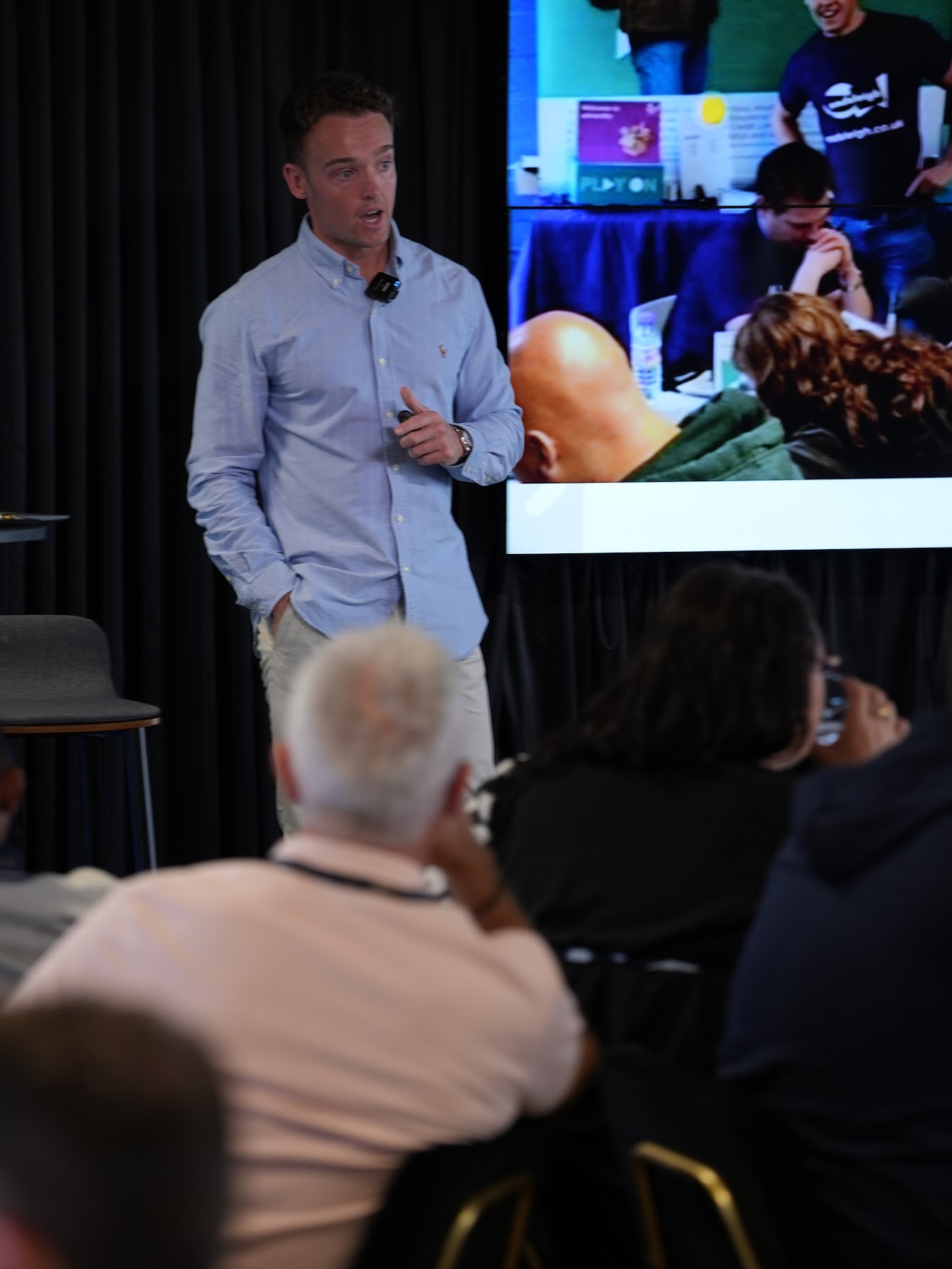 Colin Campbell speaking at a business event